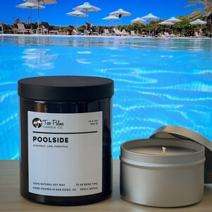 Poolside Scented Soy Wax Candle | 16 oz | 8 oz