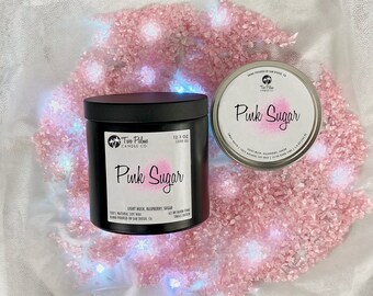 Pink Sugar Scented Soy Wax Candle | 13 oz | 8 oz