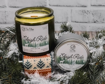 Sleigh Ride Scented Soy Wax Candle | 13 oz | 8 oz