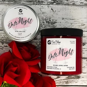 Date Night Scented Soy Wax Candle | 13 oz | 8 oz