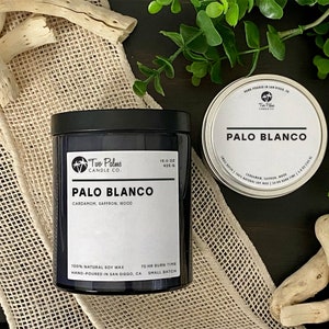 Palo Blanco Scented Soy Wax Candle | 16 oz | 8 oz
