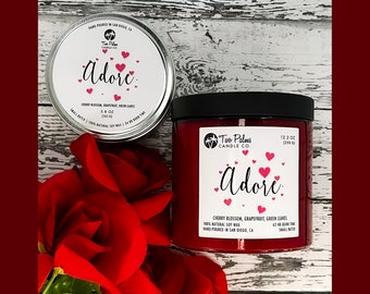Adore Scented Soy Wax Candle | 13 oz | 8 oz