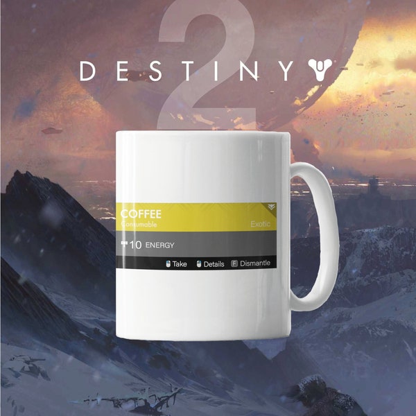 Destiny Exotic Mug - 10 Energy Coffee - Gamer Gift