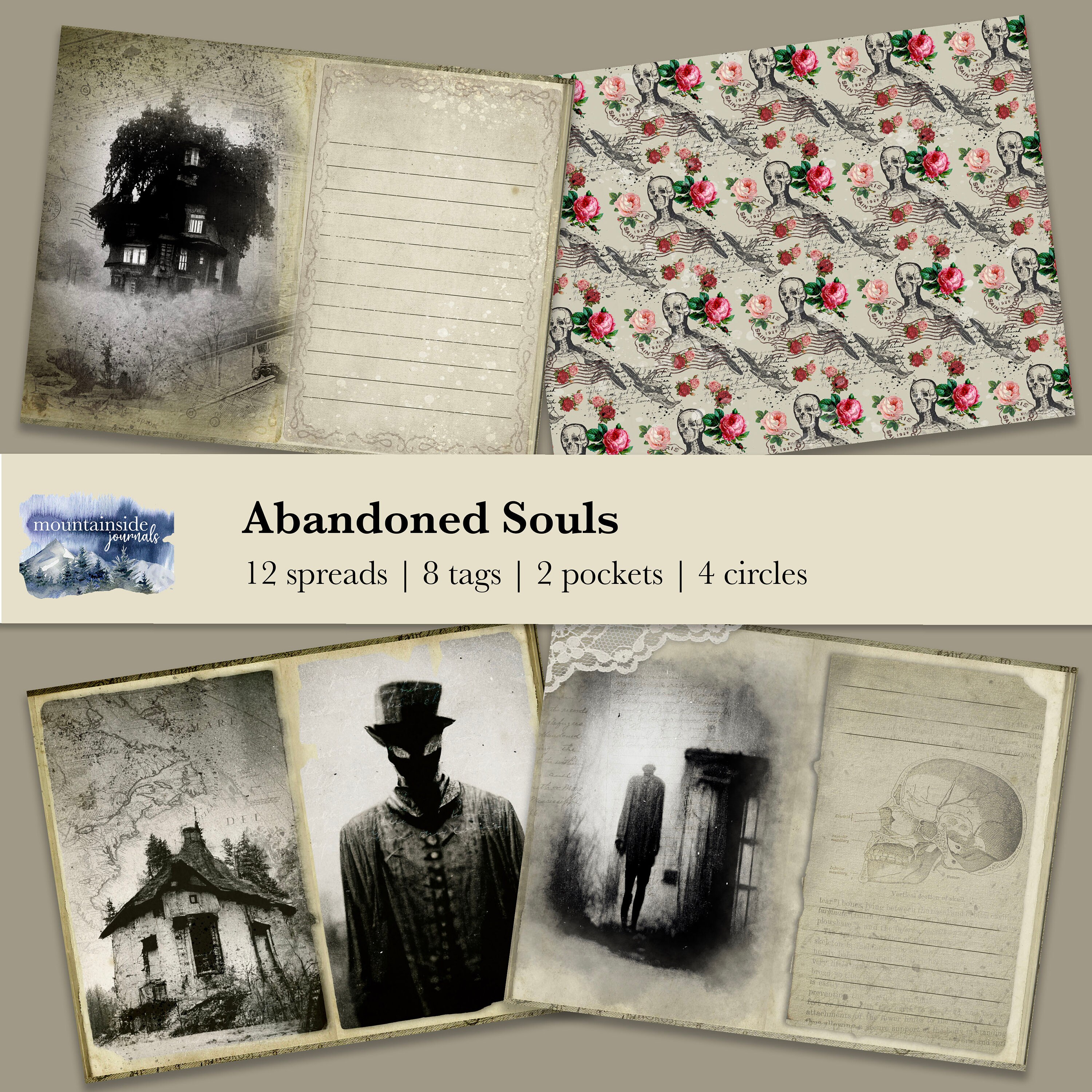 Abandoned Souls | Grunge | Haunted | Digital | Junk Journal Kit ...