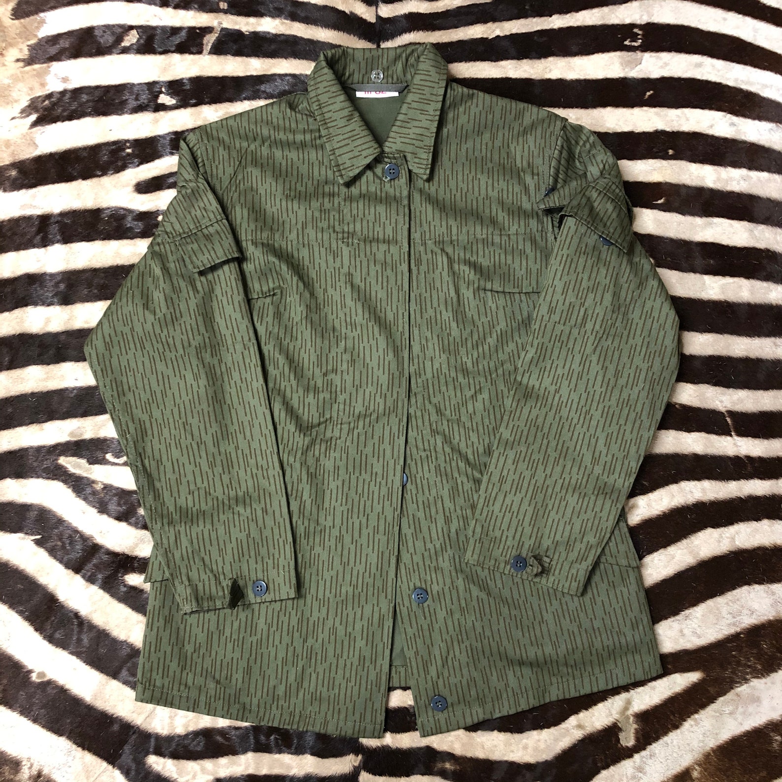 Vtg East German Rain Drop Camo Jacket Etsy