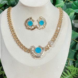 Brazilian jewelry set. Necklace, earring, Ring jewelry set.18k gold plated . Best quality. Wedding Jewelry set. Bridal jewelry.