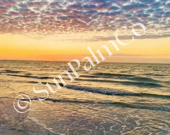 Beach Sunset Printable Wall Art (Digital Download)