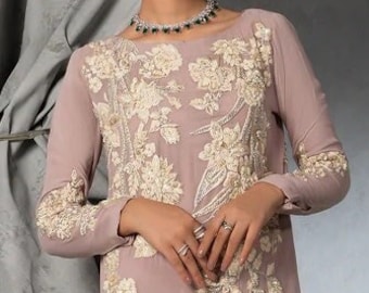 Pink Tulip Pakistani Indian Designer Wear Pink Outfit - PR 1067