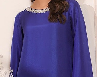 Pink Tulip Raw Silk Embellished Outfit - PR-0139