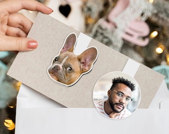 Personalized Magnetic Pet Bookmark - Custom Cat & Dog Photo Bookmarks - Bookmark with Picture for Women - Book Accessories Gift for Reader