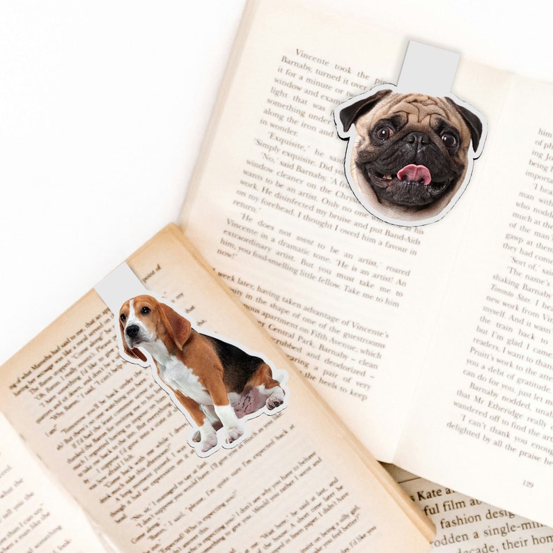 Personalized Magnetic Pet Bookmark Custom Cat & Dog Photo Bookmarks Bookmark with Picture for Women Book Accessories Gift for Reader zdjęcie 2