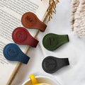 Custom Leather Magnetic Bookmark with Initial - Personalised Magnetic Bookmarks with Engraved Text - Book Accessories Gifts for Readers