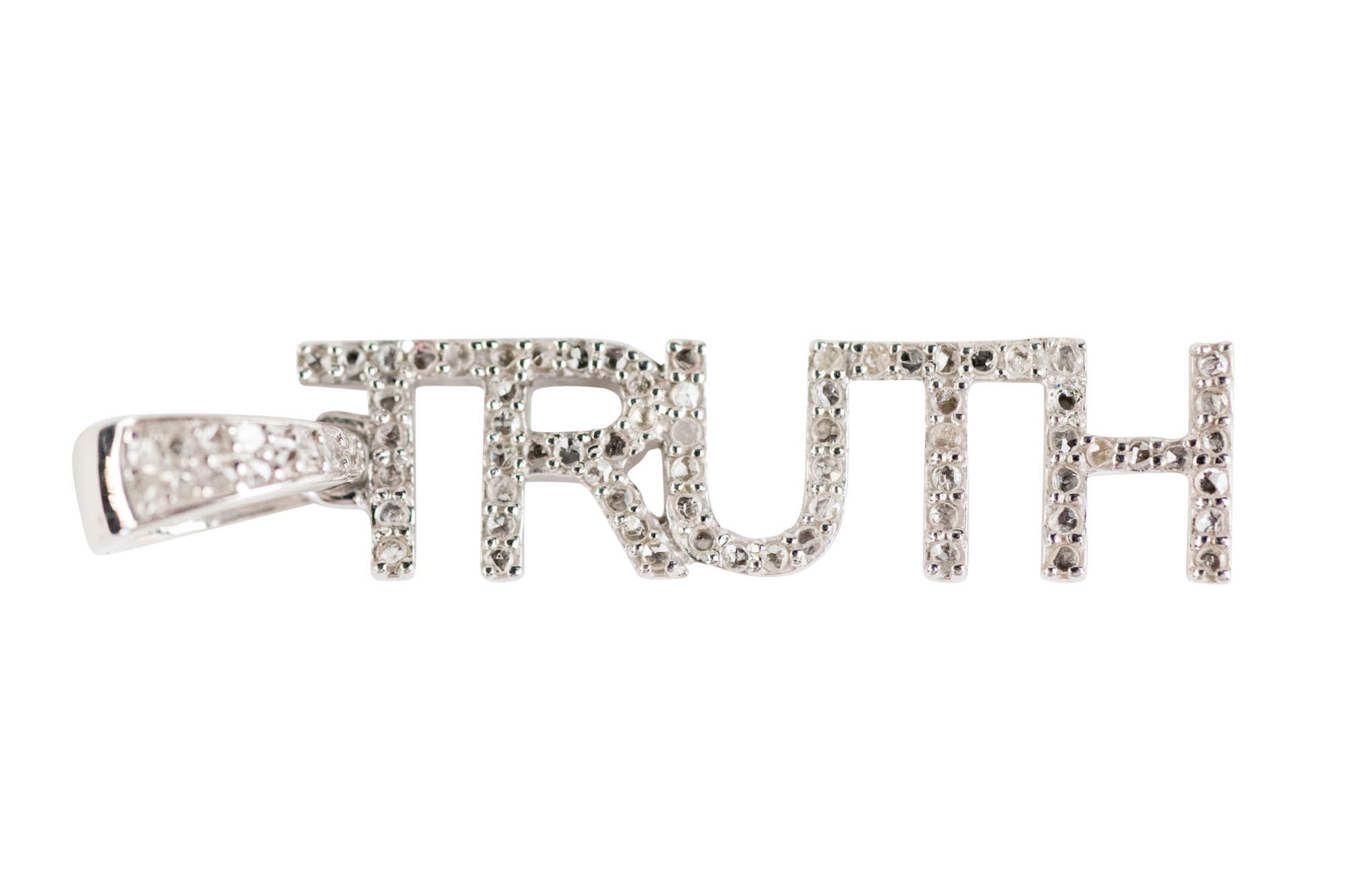 TRUTH DIAMOND PENDANT Diamond Word Diamond Word Pendant Etsy