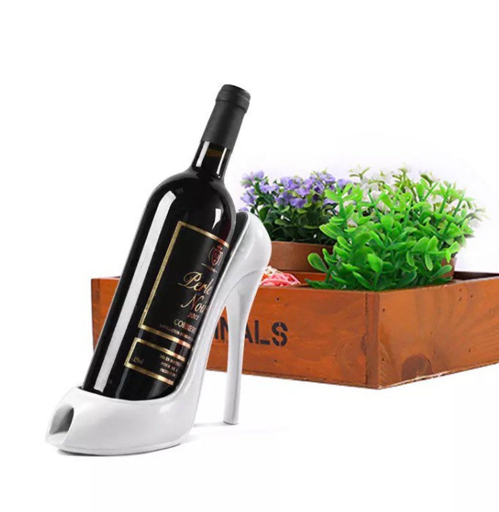 High Heel Shoe Wine Bottle Holder Stylish Rack Gift Basket Etsy