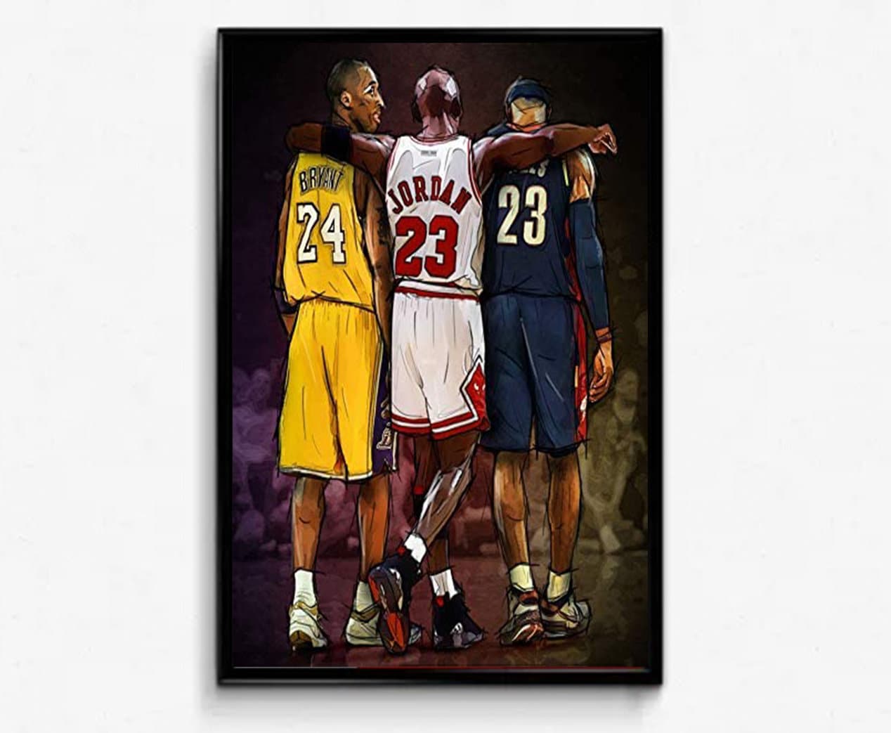 Discover Michael Jordan Kobe Bryant Lebron James basketball Sports Poster