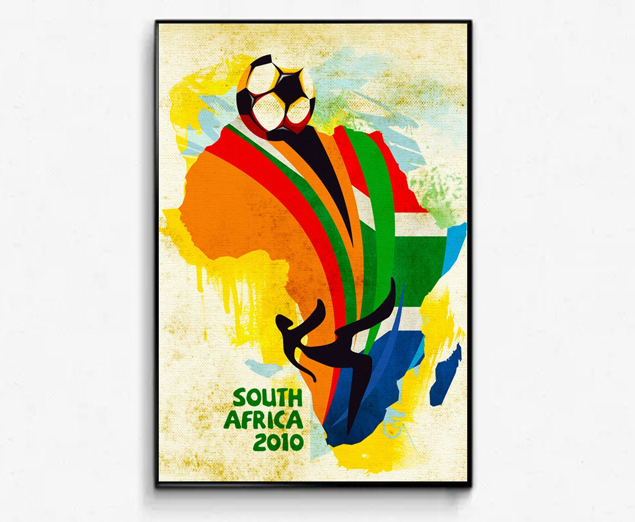 Discover 2010 FIFA World Cup Soccer South Africa Sports Travel Poster