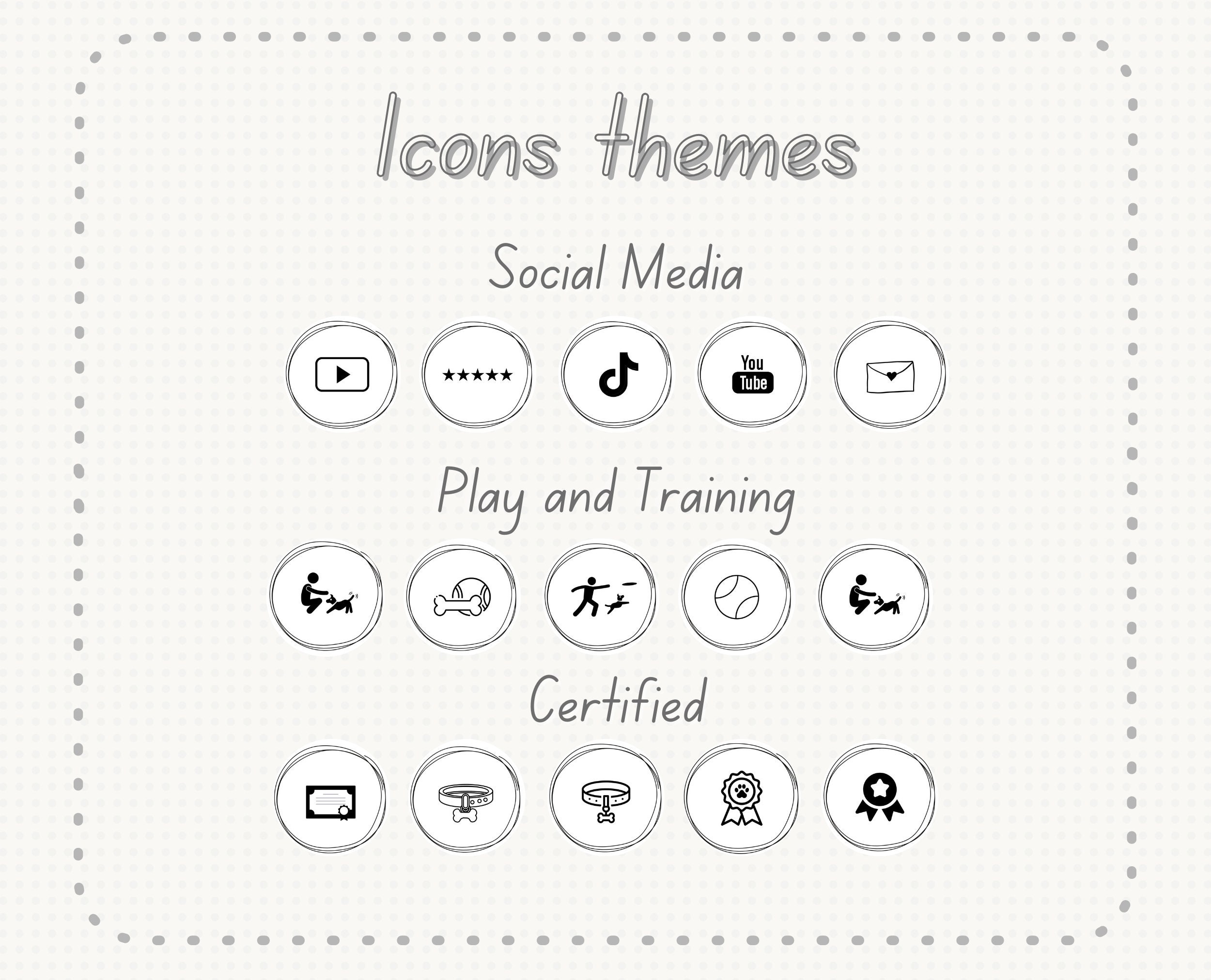 100 BLACK & WHITE Dog Instagram Highlight Covers, Black Icons, Dog