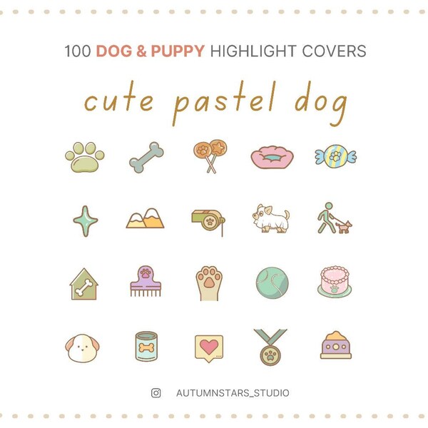 Highlight Instagram Covers Dog Etsy