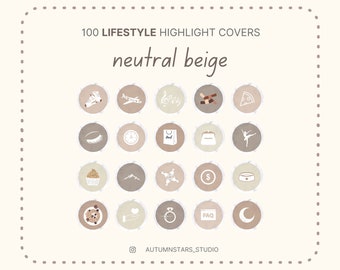 100 BEIGE Instagram Story Highlight Covers | Neutral tones highlights, Instagram icons, neutral highlights cover