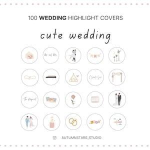 100 HOCHZEITSFARBE Instagram Highlight Cover, Hochzeit Icons, Marriage Watercolor Stories, Instagram Story Highlight Covers
