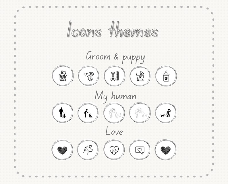 100 BLACK & WHITE Dog Instagram Highlight Covers, Black Icons, Dog