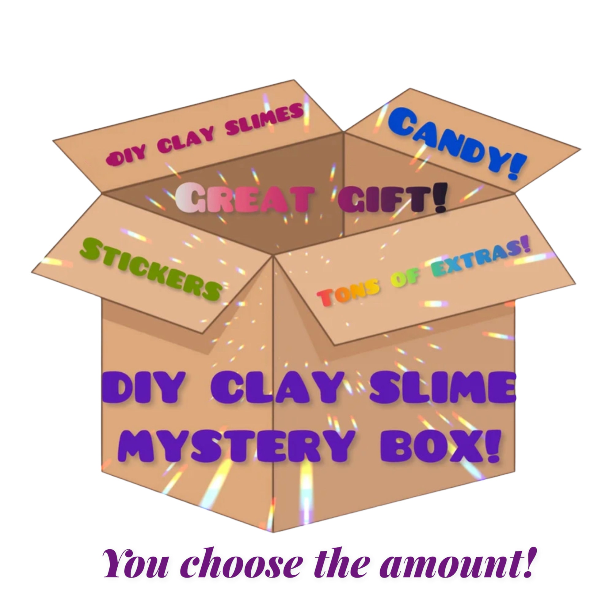 Mystery Slime Extras 12 pieces Surprise Package Glitter Foam Fishbowl  Confetti