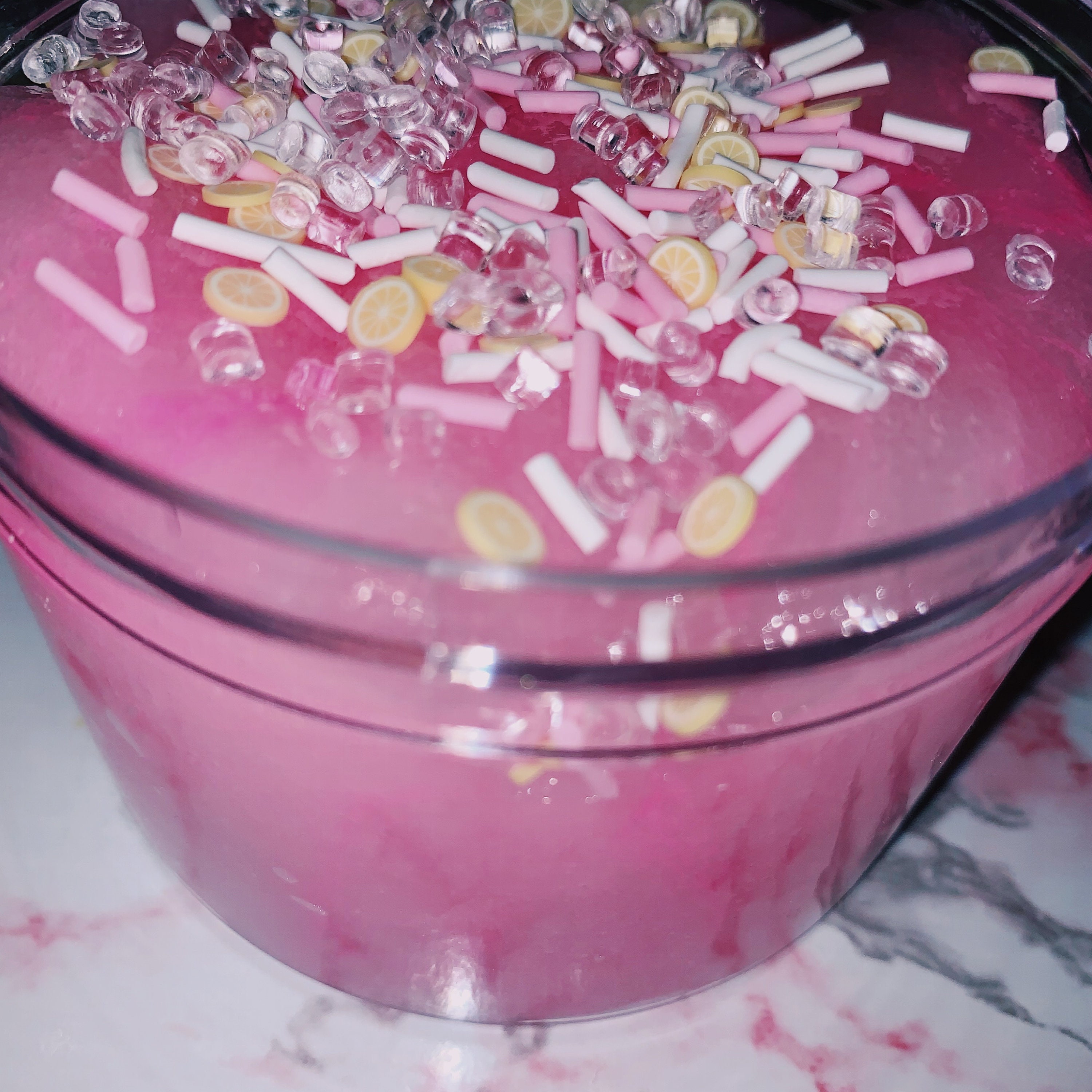 Frozen pink lemonade jelly slime 8oz Perfect cheap gift Etsy