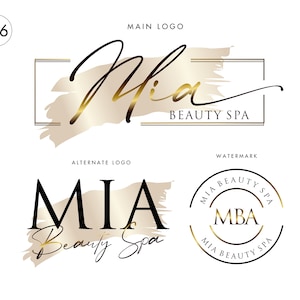 Premade logo,Custom logo Design, rose gold foil logo, logo design, beauty logo, salon logo, signature logo, stylish logo