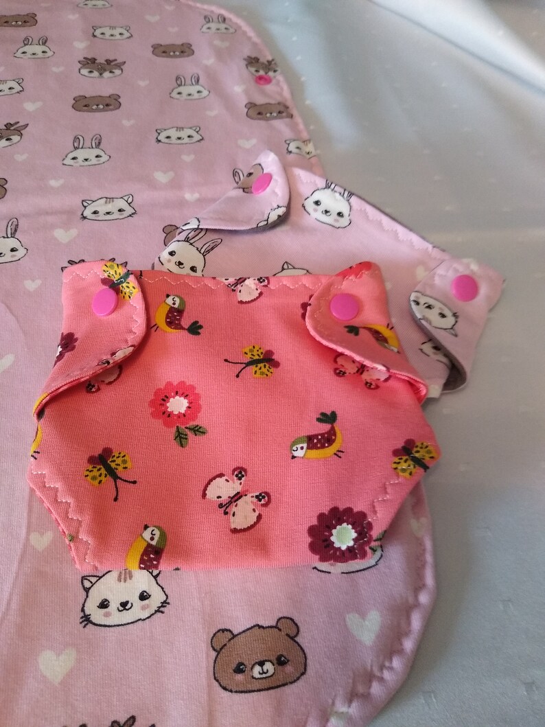 Doll diaper bag with accessories image 2