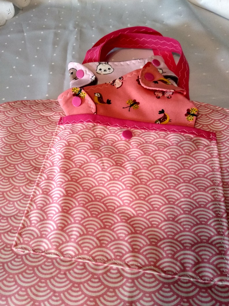 Doll diaper bag with accessories image 6