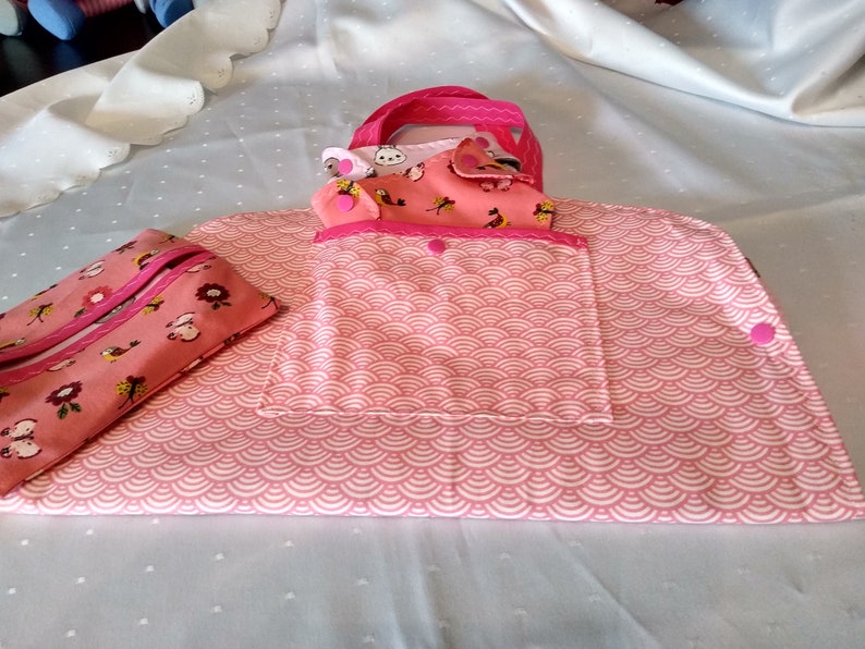 Doll diaper bag with accessories image 1