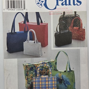 Simplicity Crafts 8331 6 Lined Handbags & Tote Patterns, UNCUT/FF, 1998