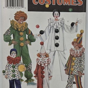 Simplicity 9801 Costume da clown per bambini con cappello, taglie 2-12, c2001
