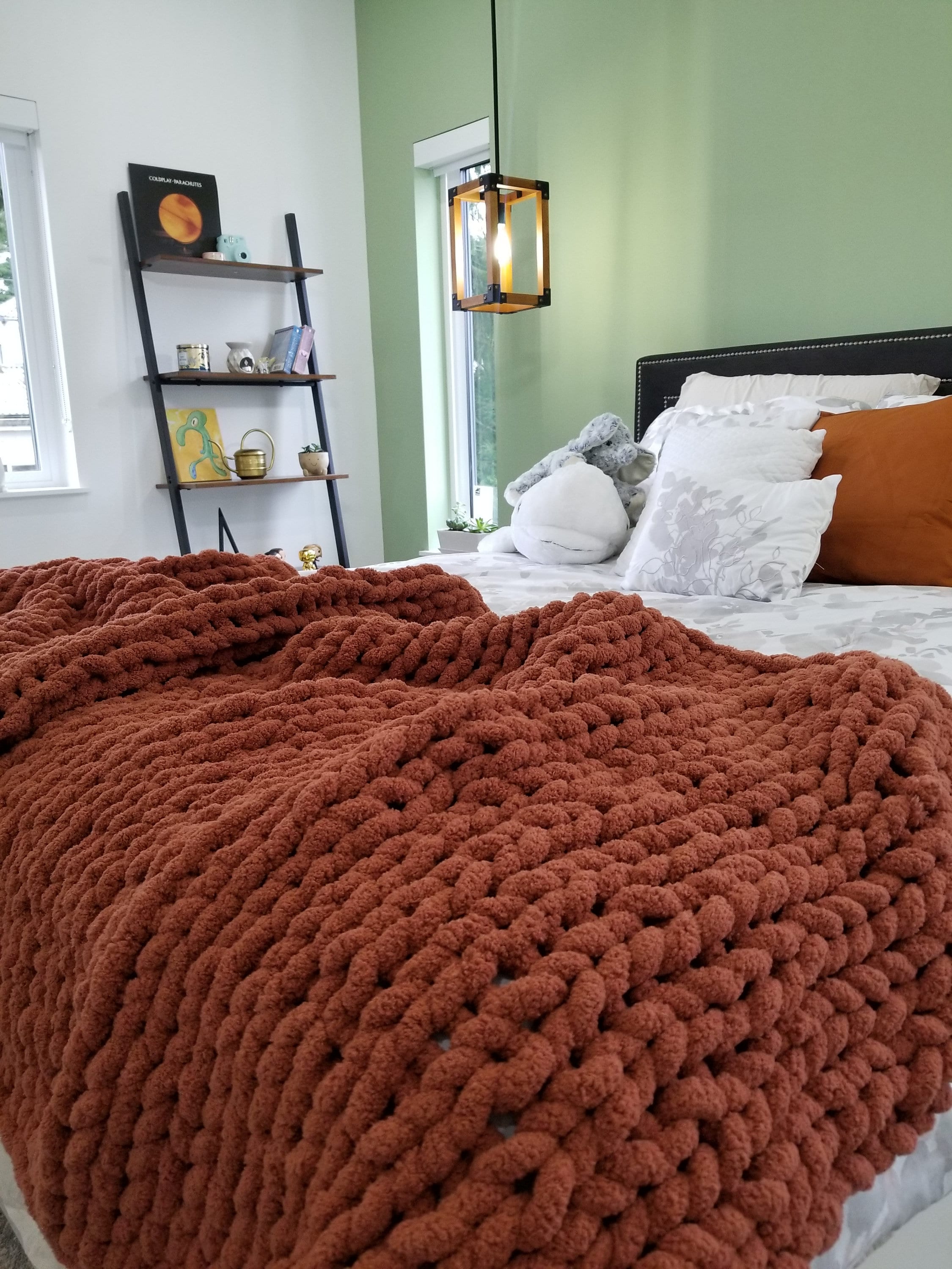Chunky Knit Blanket in Jumbo Chenille Yarn Etsy