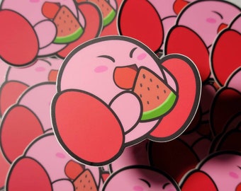 Kirby Watermelon Sticker