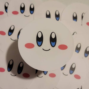 Clear Kirby Face Sticker (Matte or Clear)