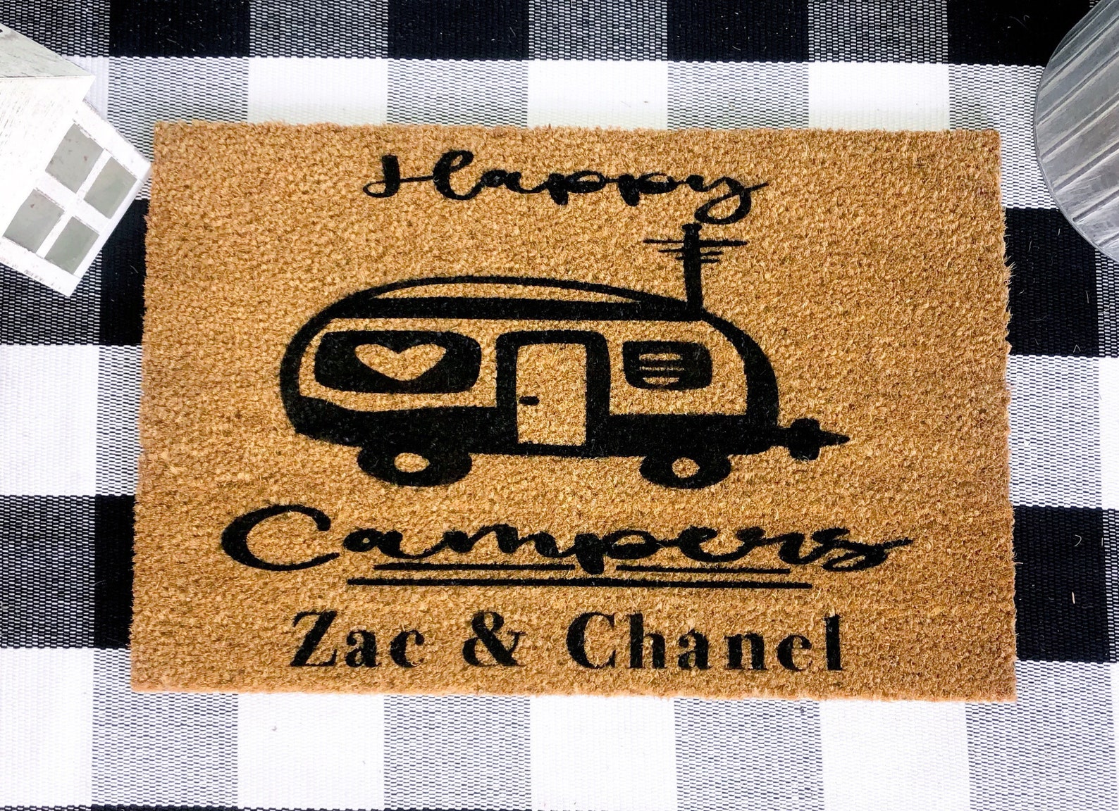 Custom Camper/ name door mats Etsy