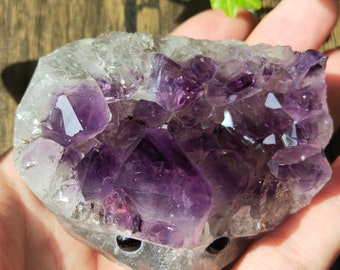 3'' Amethyst Crystal Hedgehog - Crystal healing  - Amethyst Crystal cluster gift-Unique amethyst Crystal Cluster-7.5*6*4 cm-100% nature