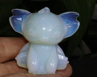 2'' Synthetische opaal gesneden steek, kristal cartoon dier, kristal steek geschenken, steek standbeeld, steek beeldje, opaal steek