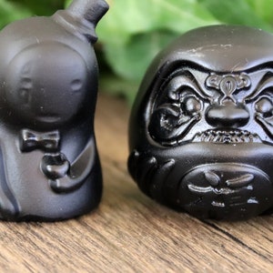Obsidian cartoon figure carving-Cartoon Pokemon-birthday gift-Obsidian Carving sloth-Obsidian healing-Obsidian gift- Obsidian Animal