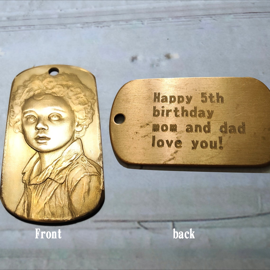 Customized Brass Portrait Relief Carving, Portrait Relief Pendant, Name ...