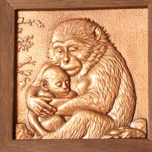 Custom Copper Plate Art - Vintage Desk Decor, Elegant Retro Relief Painting, Perfect Home/Office Gift