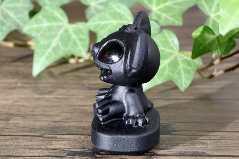 2'' Natural obsidian Stitch statue, crystal Stitch gifts, Stitch statue, Stitch figurine gifts, obsidian Stitch, crystal Cartoon animal image 8