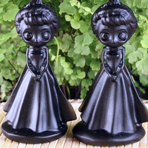 Cartoon princess Birthday gift -Obsidian Carving cartoon figure -Cartoon characters-Crystal healing - Obsidian carving- natural Obsidian