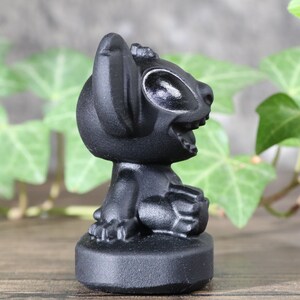 2'' Natural obsidian Stitch statue, crystal Stitch gifts, Stitch statue, Stitch figurine gifts, obsidian Stitch, crystal Cartoon animal image 7