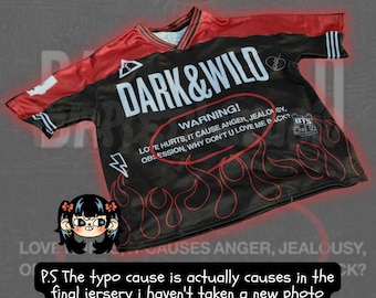 Oversized Bangtan Dark & Wild Inspired BTS Swipe for size chart