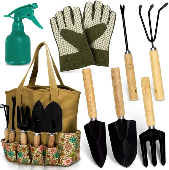 Garden Tools Set 8 Piece Heavy Duty Gardening Kit with Etsy