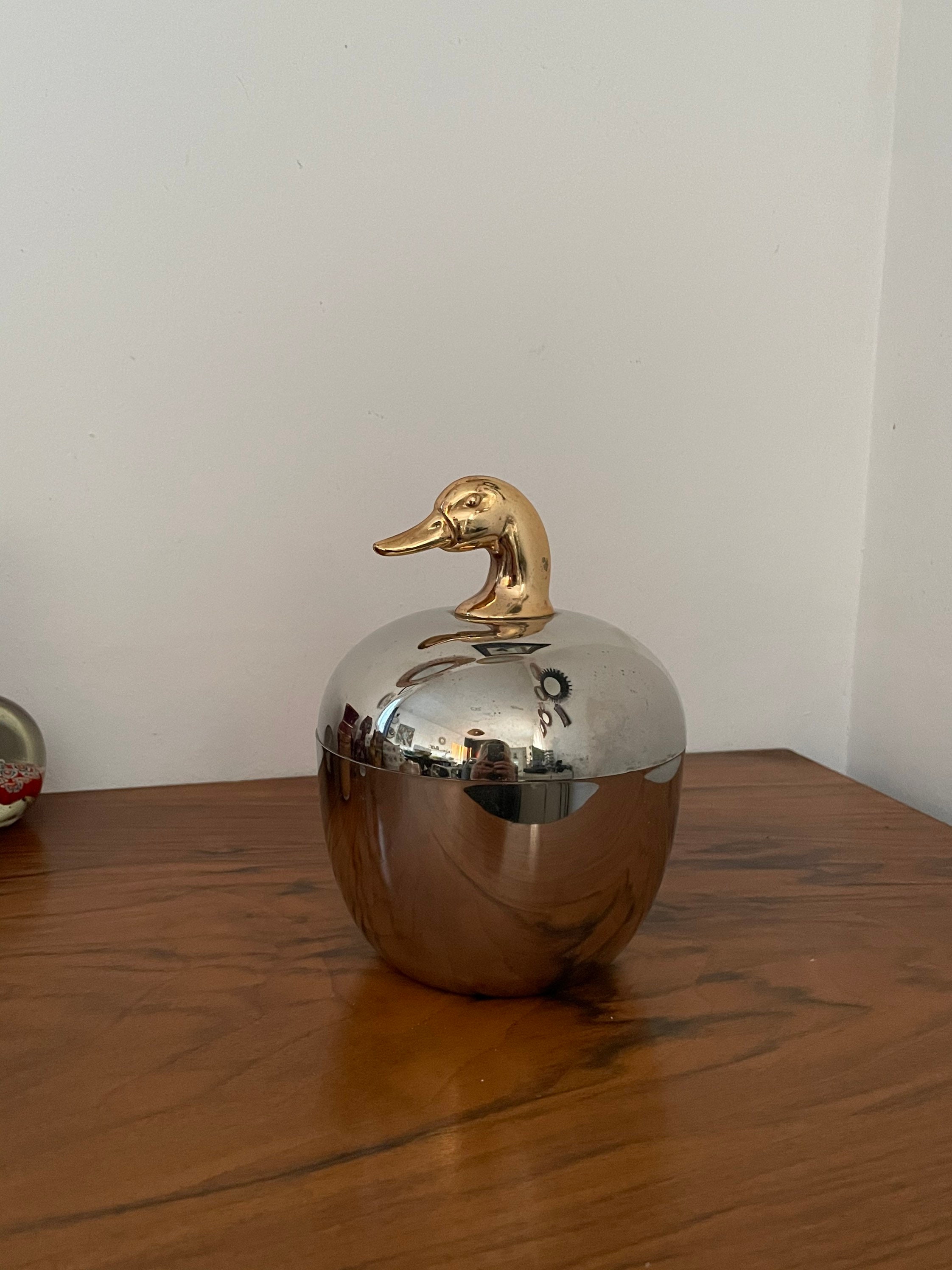 Seau à Glace Canard Par Hans Turnwald Pour Freddotherm 1980S | Ice Cube Container - Icebucket Hollyw