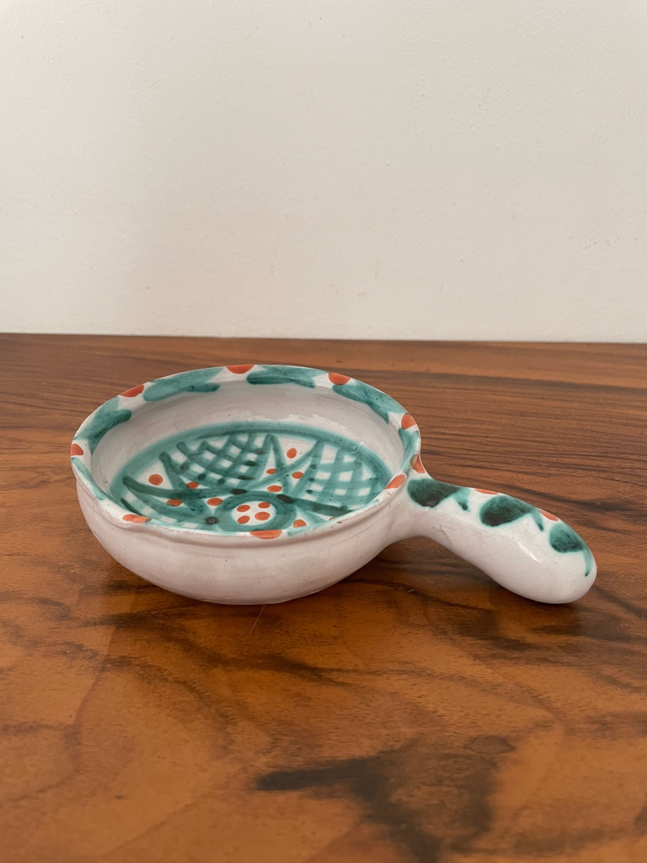 Coupelle Poêlon Céramique Vallauris Antique Vintage Sud France Style Robert Picault A.fazio