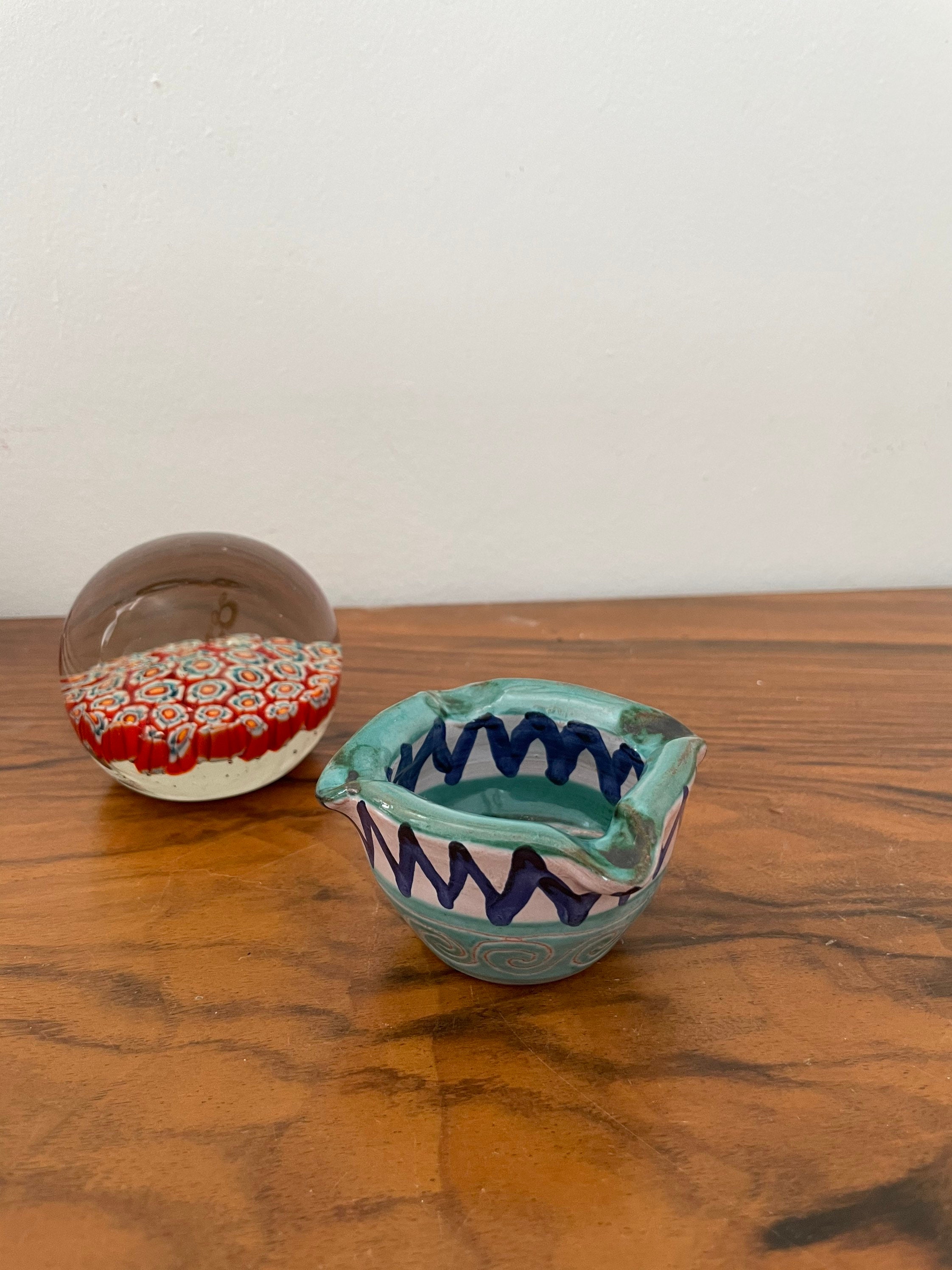 Cendrier Robert Picault Vallauris Céramique Vérnissée Mcm Midcentury Bohème Boho Chic